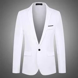 Men's Western-style Suit Jacket Business Casual Professional Slim Fit Blazer Smooths Your Silhouette For Wedding