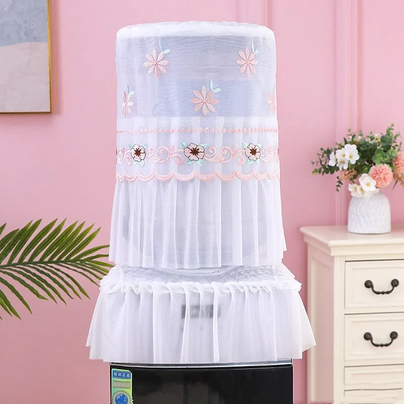 GoodTop 5 Gallon Water Dispenser Barrel Dust Cover Lace Fabric Reusable Water Dispenser Bottle Protective Covers for Home Office