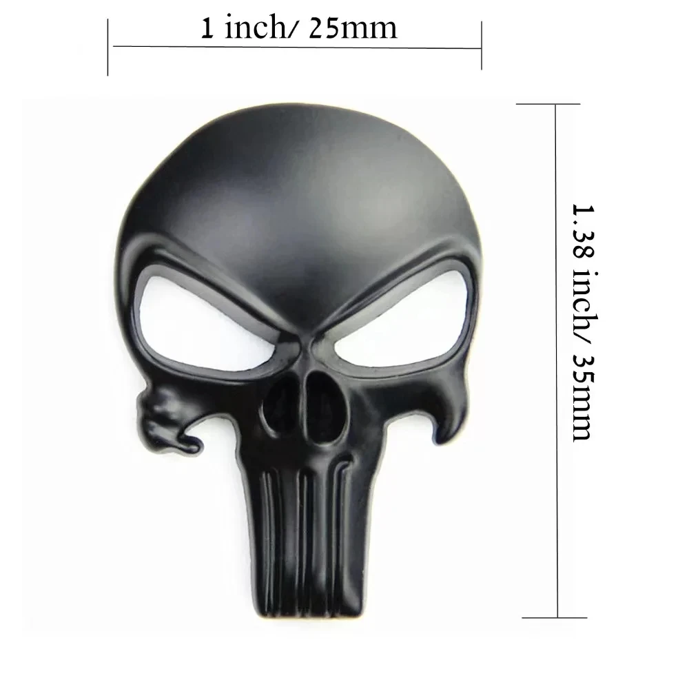 Gun Sticker 3D Skull Metal for Gun AR15 AK47 M4 M16 AR10 Glock G17 G19 G43x Airsoft Rifle Pistol Gun Accessories