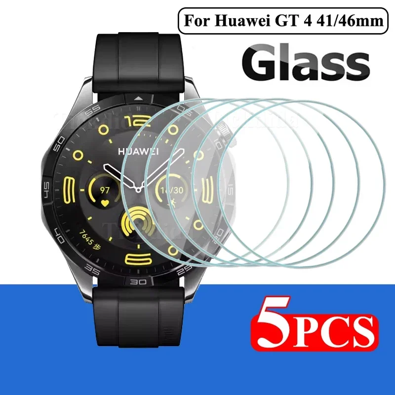 

5PCS Tempered Glass for Huawei Watch GT 4 46mm 41mm Screen Protector Film Anti-Scratch for Huawei GT 4 GT4 Watches Accessories