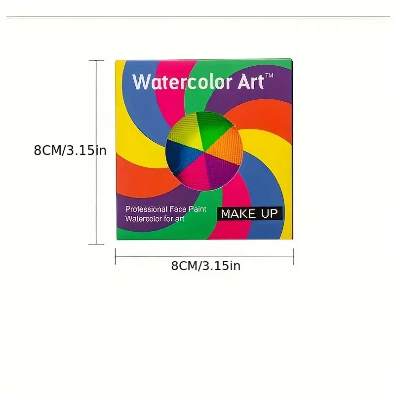 6 Colour World Cup Halloween UV Reactive Face & Body Painting Christmas Rainbow Discs Water Soluble Pigment Painting Makeup 6