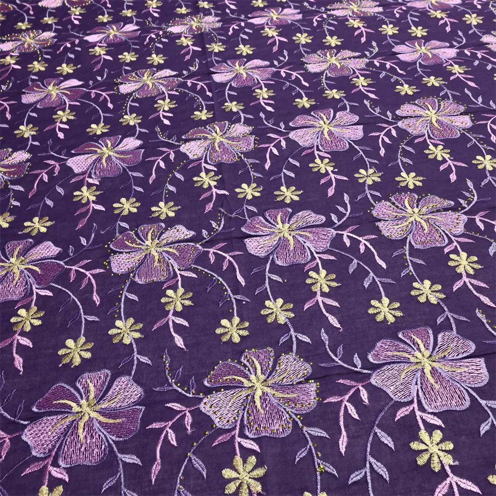 Swiss Voile Lace Embroidered Cotton African Lace Fabric 2025 For Women Wedding Party Latest Switzerland