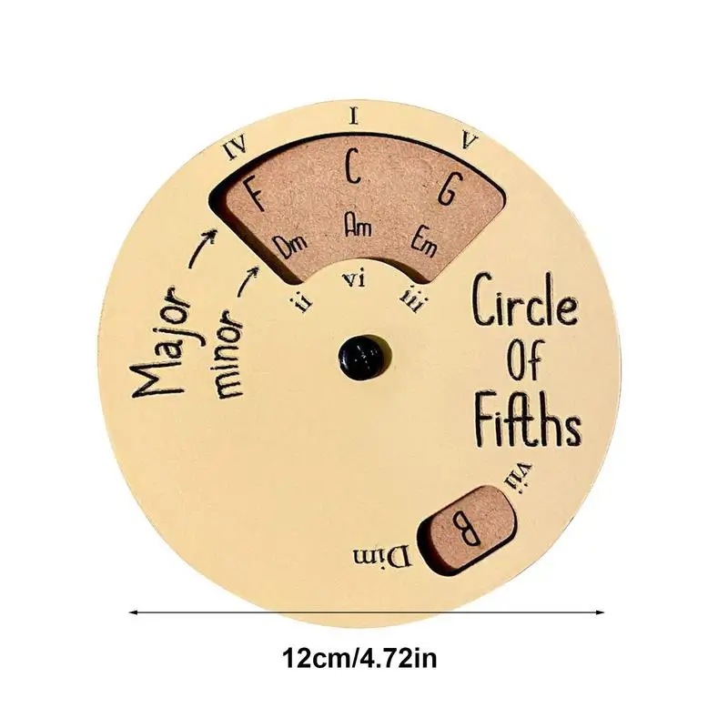 Circle Of Fifths Wheel Guitar Chord Wheel Wooden Melody Tool For Musicians