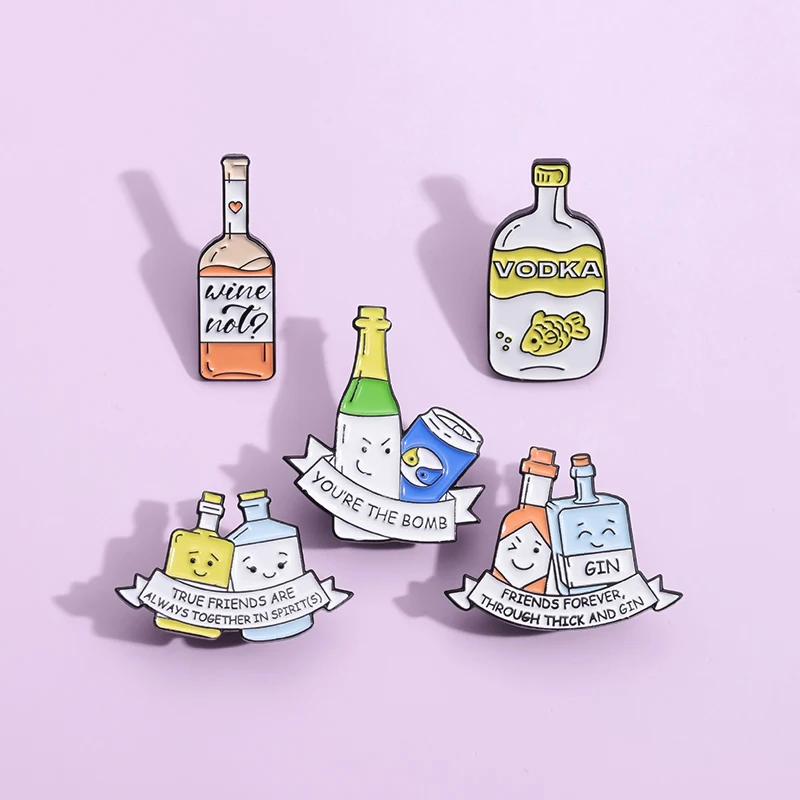 Whisky with Ice Cube Enamel Pin Strong Wine Brooch Backpack Clothes Lapel Delicious Drink Jewelry Gift for Alcoholic Drinker enamel pins pin brooches clothing brooch enamel brooches