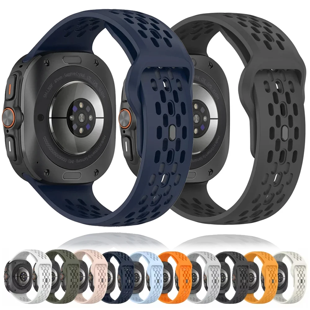 Breathable Silicone Sports Watchband Bracelet