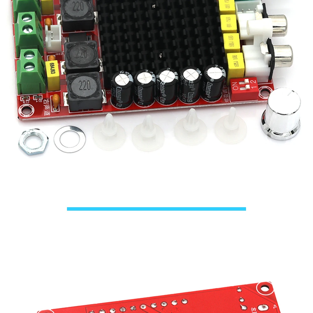XH-M510 TDA7498 Hochleistungs-Digitalverstärkerplatine 100Wx2 mit Überhitzungsschutz DC14-34V Audio-Stereo-Verstärkerplatine – Detail 7