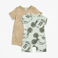 2Pcs Mickey Mouse Printed Baby Rompers Cute Simba Print Infant Onepiece Summer Newborn Boy Girl Clothes 1