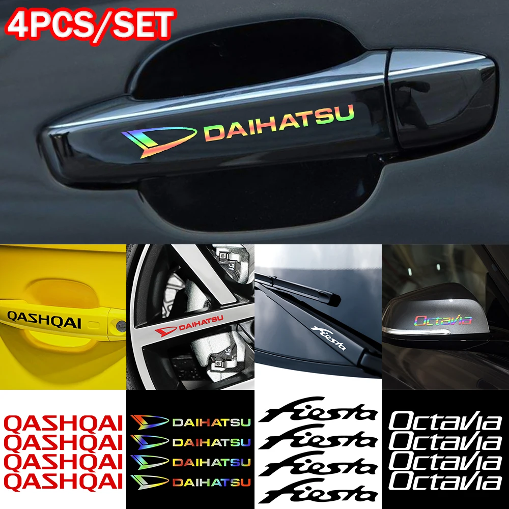4 Pz Auto Maniglia Decorazione Adesivo Pvc Tergicristallo Bordo Decalcomania Per Seat Ibiza 6L 6J Leon Mk3 5F Mk2 Cupra Formor Ateca Fr Ateca