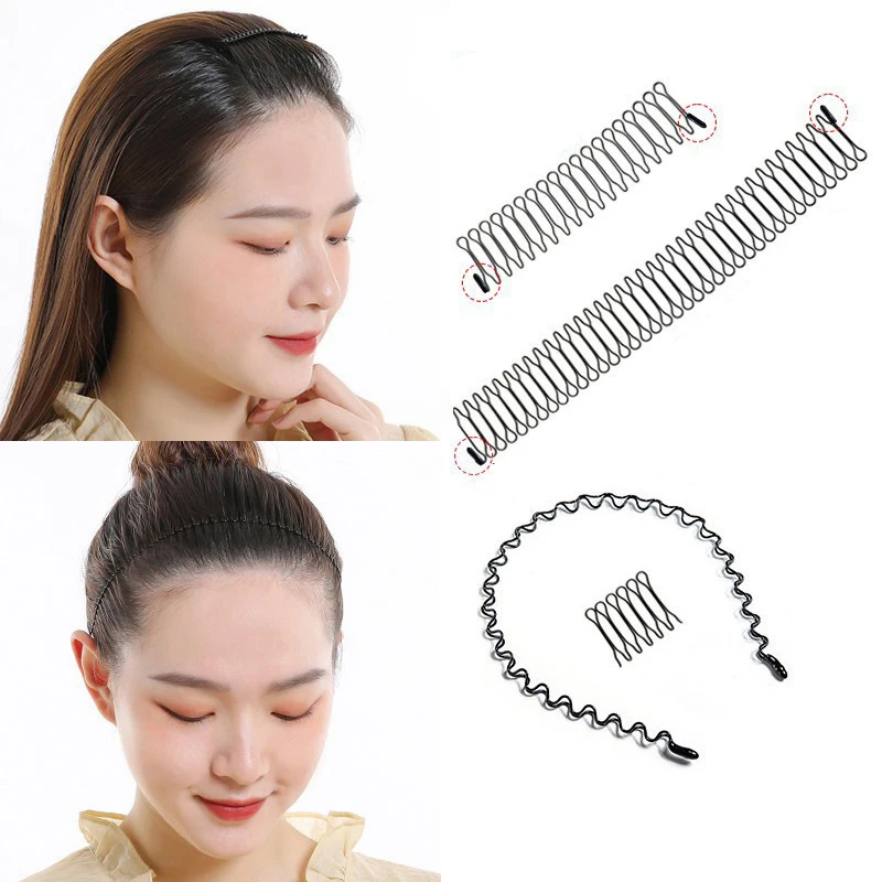 

Women Invisible Broken Hair Hairpins Adult Tiara Braiding Tools Curve Needle Bangs Fixed Insert Comb Styling Accessories