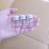 5ml 8ml 10ml 12ml 20ml 25ml 30ml Tiny Transparent Glass Bottles with Silver Aluminium Screw Cap Cute Jar Vials DIY Craft 100pcs 3
