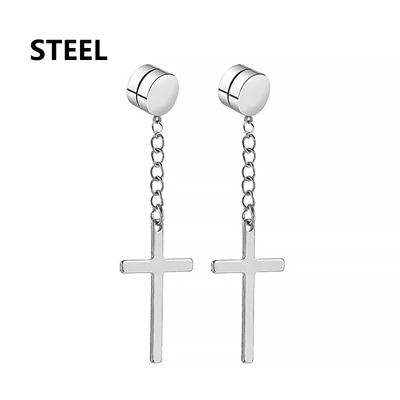 NEWITIN 15 Pairs Magnetic Stud Earrings for Men Stainless Steel Magnetic  Earrings Men Clip on Earrings Non Piercing Cross Earrings Unisex CZ Hoop  Dangle Magnetic Earrings for Men Women, Metal, Cubic Zirconia :