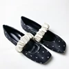 Swan Print Ballet Flats Shoes for Women Elegant Square Toe Elastic Band Mary Janes Shoes Ladies Shallow Spring Autumn Loafers 1