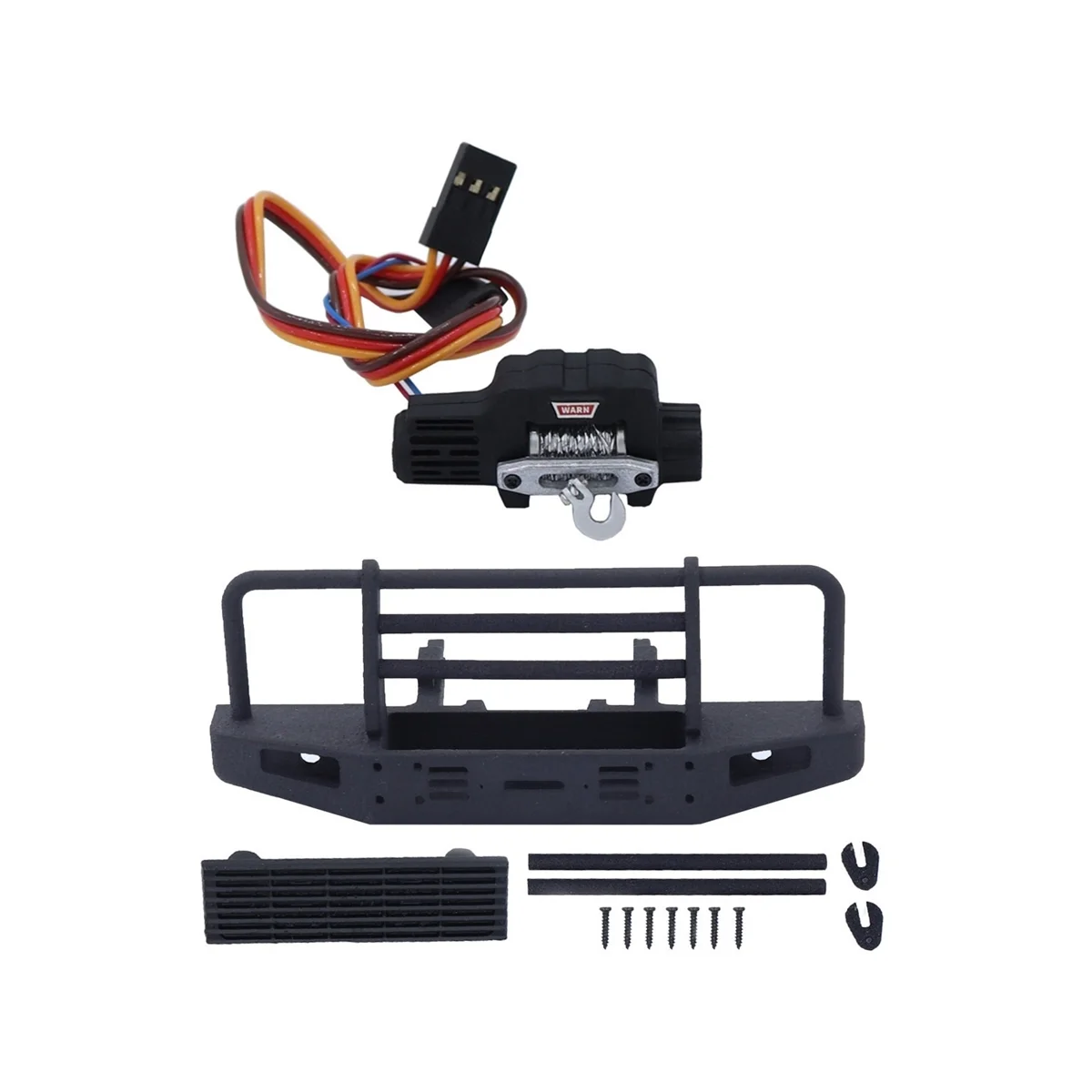 

Nylon Front Bumper with Winch for TRX4M Defender 1/18 RC Crawler Car Upgrade Parts Accessories