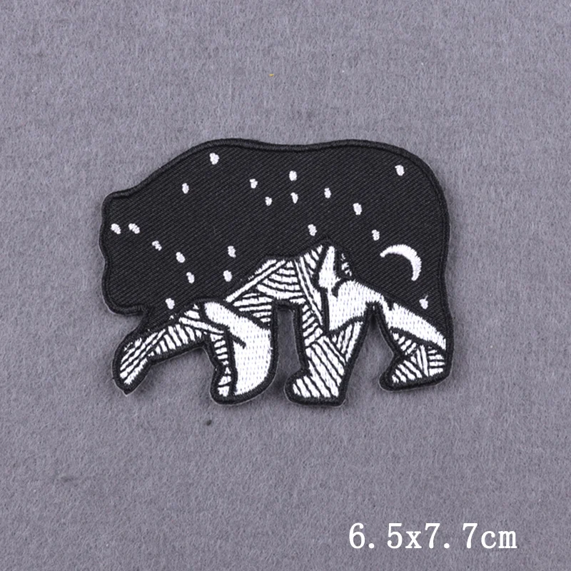 Diansour Eisen auf Patches für Kleidung thermoadhäsive Patches Abenteuer Landschaft Tier Stickerei Patch auf Kleidung DIY – Detail 19