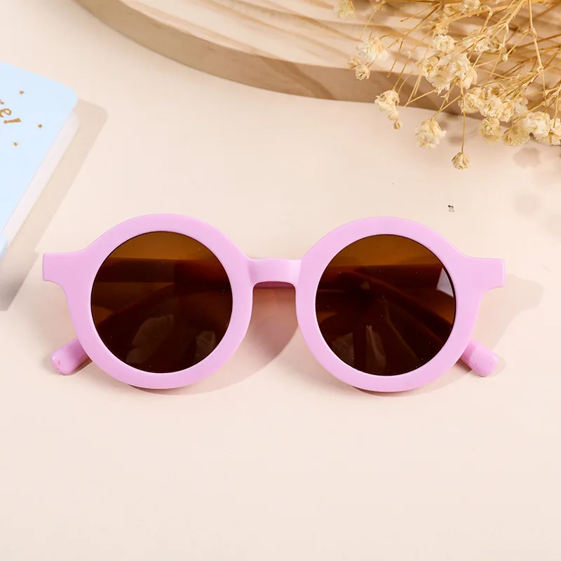 Kids Sunglasses Children Sunglasses New Lovely Kids Baby Sunglasses Children Sun Glasses Round Street Beat Baby Boy Girls Eyeglasses Cute Shades Outdoor Look