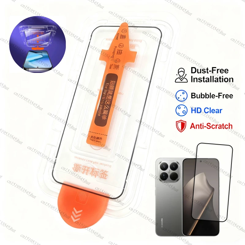 Hengnewro gehard glas voor Xiaomi Mi 15T/15T Pro, 3 stuks krasbestendige displaybeschermfolie met 3 stuks camerafolie, HD helder, zonder luchtbellen, Ultra Boven 9H Gehard glas