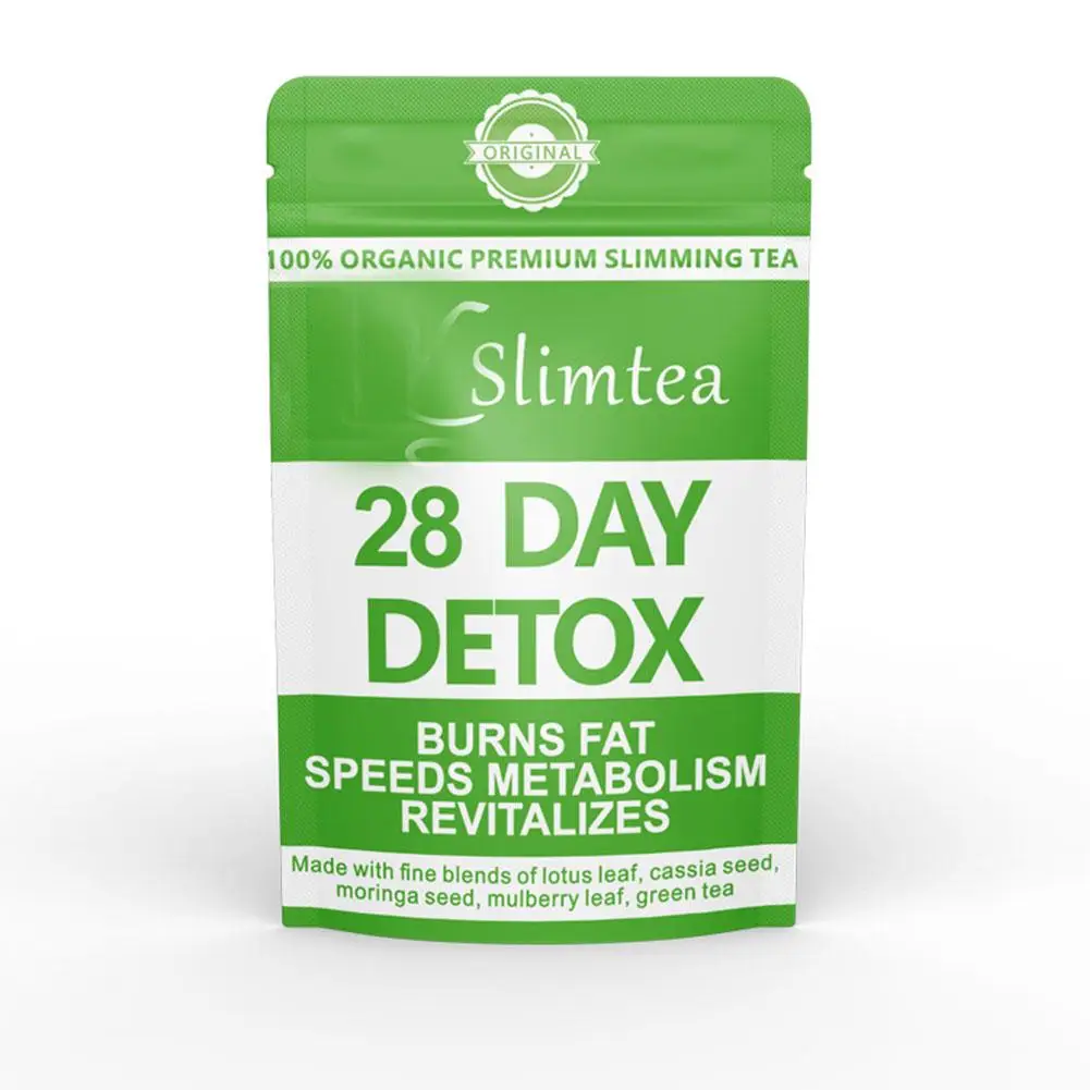 תה רזיה פרימיום אורגני 100% Slimtea 28 ימי ניקוי Daiuny Sinninginang שורף שומן מהירות מטבוליזם מחדש