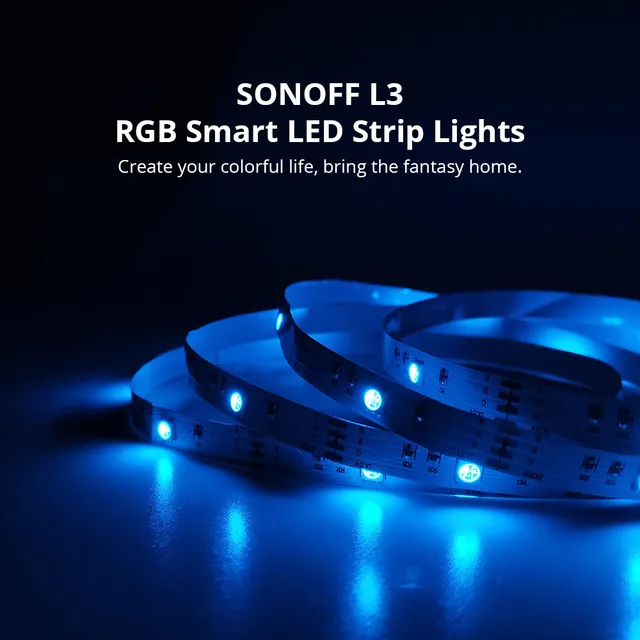Tira LED WiFi RGB Sonoff L3 5 metros con conector Tipo C - MCI Electronics