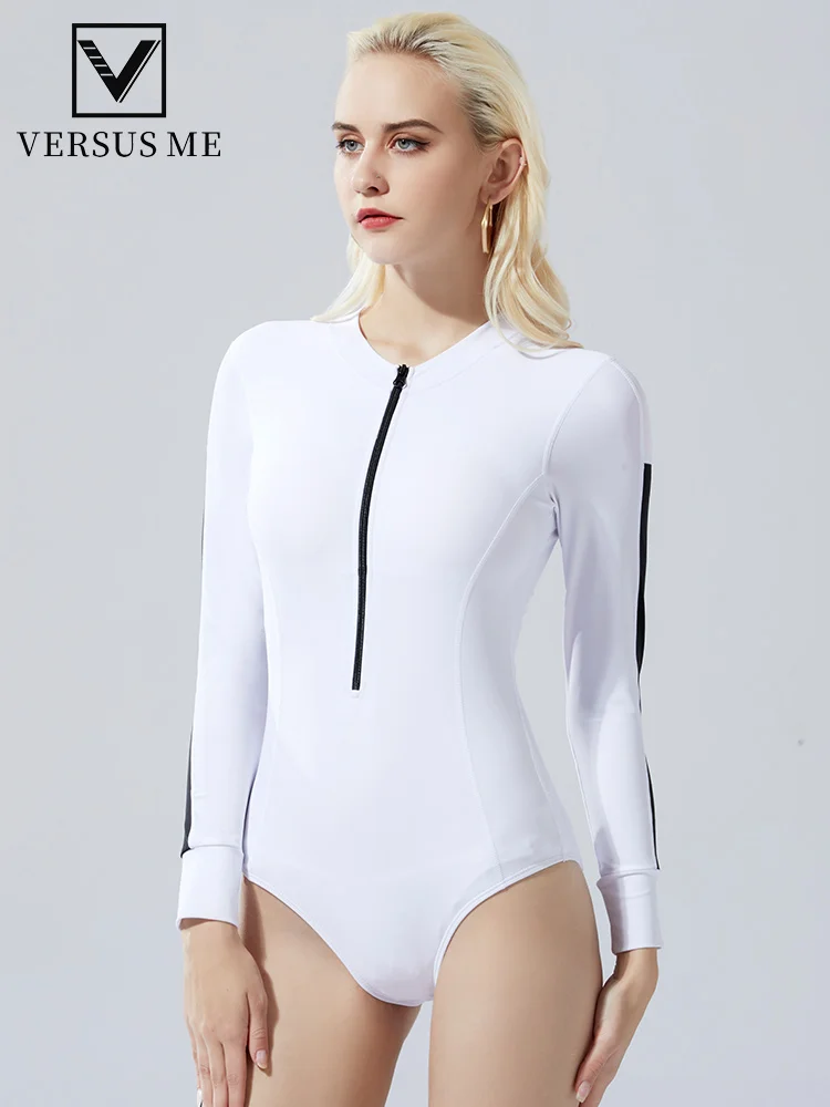 

Etosell zipperone peça de manga comprida maiô feminino maiô maiô push up monokini maiô verão beachwear