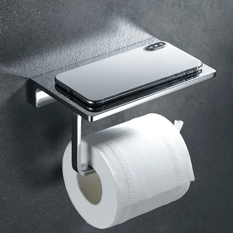 Toilet tissue holder, wall-mounted roll holder, mobile phone rack