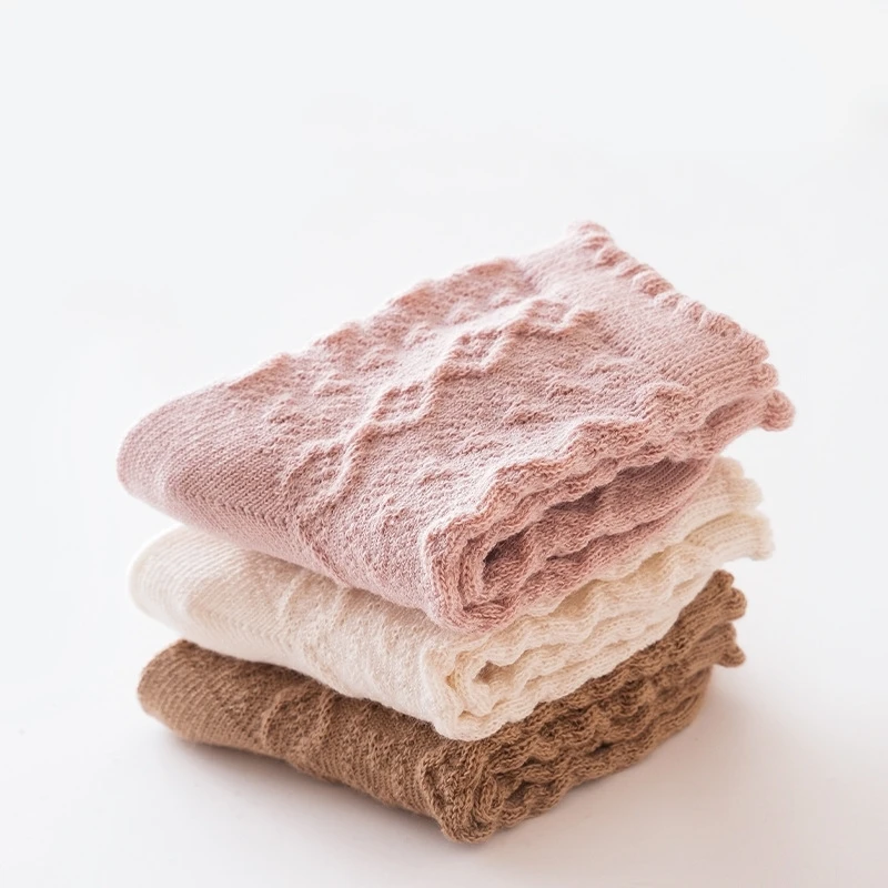 

3 Pairs Kids Boys Toddlers Girls Socks Long Soft Cotton Baby Socks Stripe Children Socks School Sports Floor Sock Four Seasons