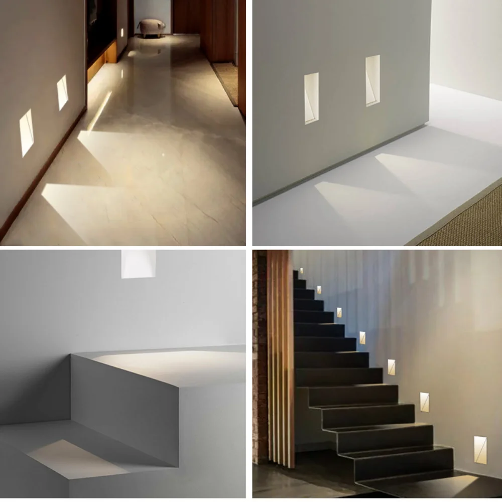 Sleek Wall Lamp with PIR Motion Sensor - Indoor Staircase & Corridor Footlight