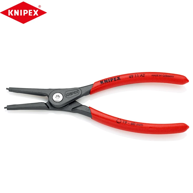 

KNIPEX 49 11 A2 Precision Circlip Pliers Non Slip Plastic Handle Embedded Clamp Head High Quality Materials Simple Operation