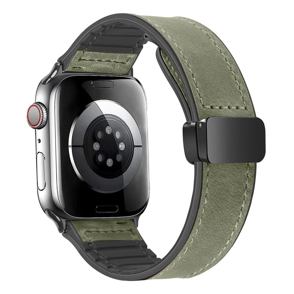 Magnetic Silicone Leather Strap