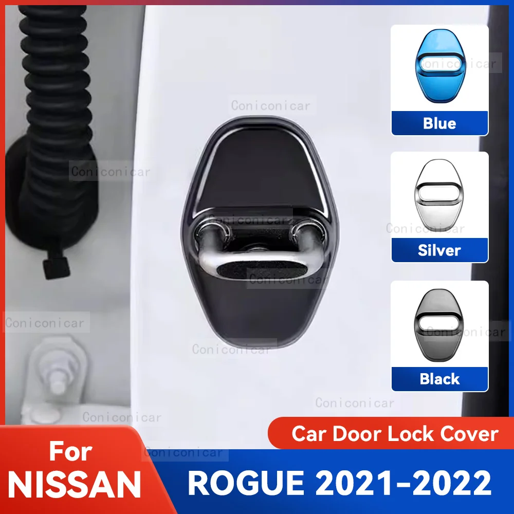 

Auto Car Door Lock Protect Cover Emblems Case Stainless Steel Decoration For NISSAN ROGUE 2021 2022 Protection Accessories