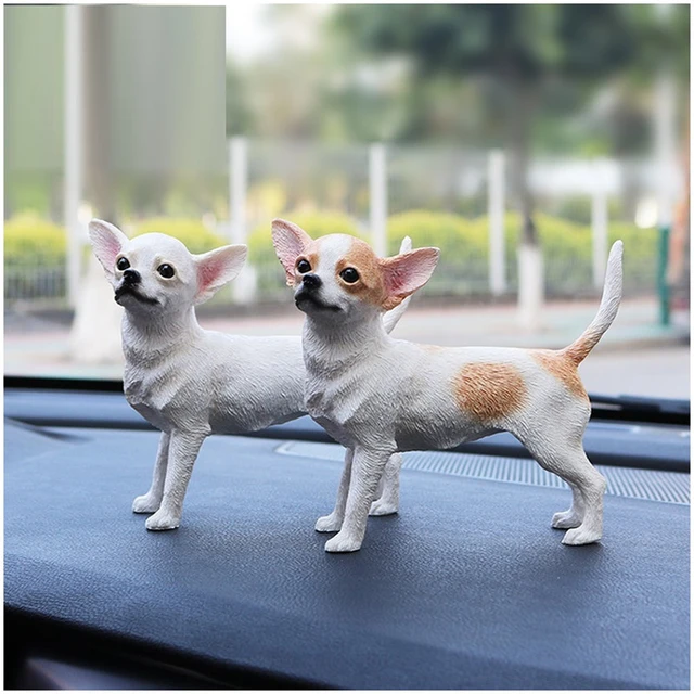 Chihuahua Statue Simulation Dog Model Figurines Animal Art