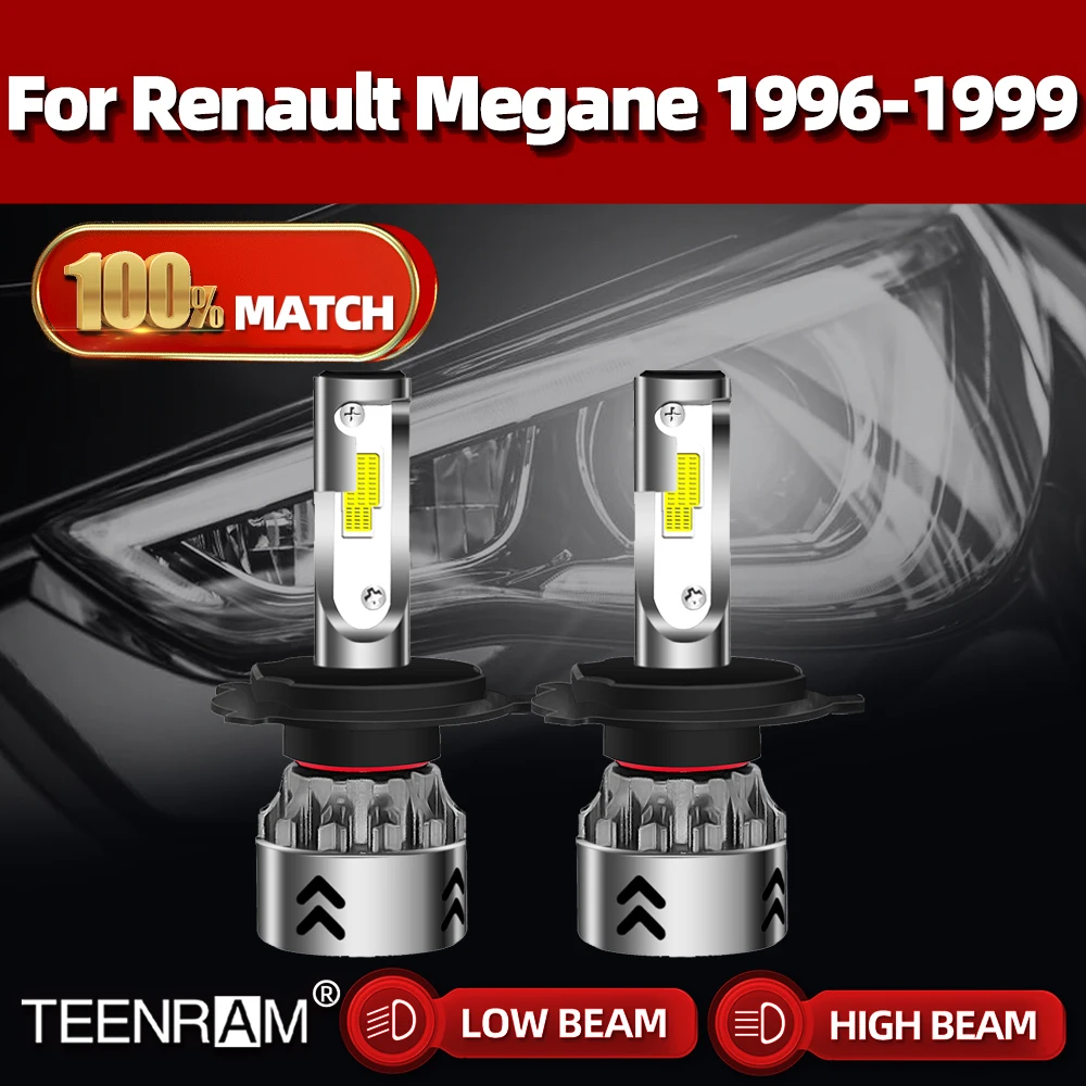 

H4 Canbus LED Headlights Bulbs 20000LM High Low Beam Two-sided CSP Chips Car Lights For Renault Megane 1996 1997 1998 1999