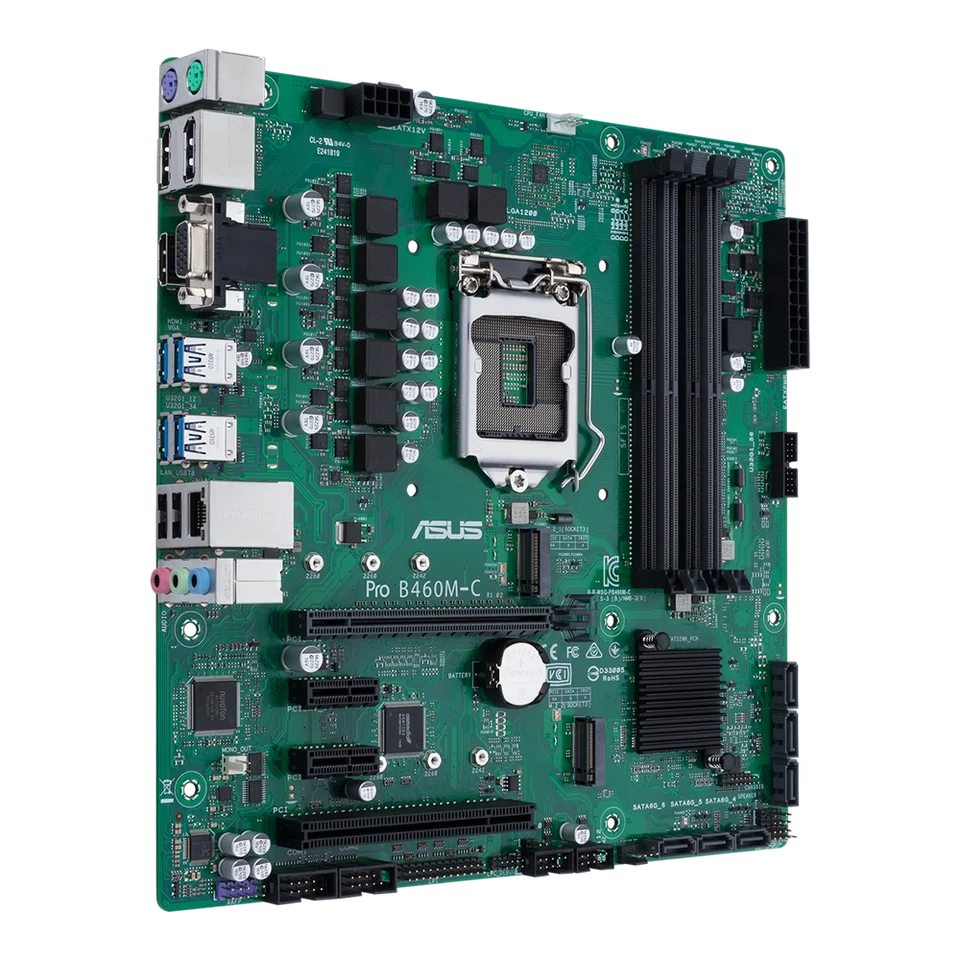 ASUS Pro B460M-C Motherboard Intel B460 Socket 1200 128GB DDR4