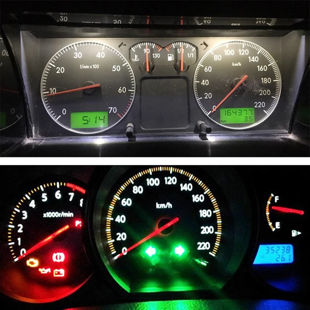 Bombilla Led Canbus para Interior de coche, luz indicadora de calentamiento para tablero de instrumentos, W3W, w1.2 W, 12V, 10 piezas, T5 2