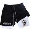 Anime Performance Shorts Toji Printed Men GYM Casual Sports Shorts Workout Running Mesh 2 In 1 Sport Short Pants 1