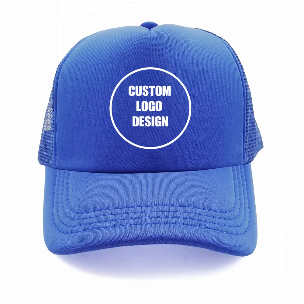 Custom Logo Design Men Trucker Cap Cool Custom Hat Baseball Caps Summer Unisex Mesh Net Caps 2
