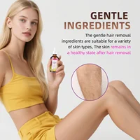 Huile dépilatoire 60ml, inhibiteur naturel de la pousse des poils avec huile de jojoba et d'amande, formule douce pour une peau lisse, tous types de peau 1