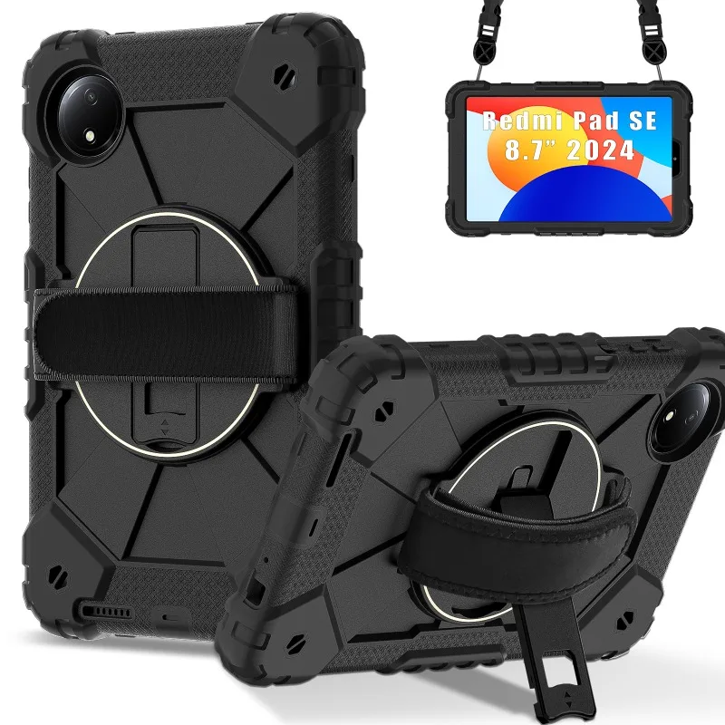 Premium 360 Rotating Shockproof Tablet Case with Stand and Handle