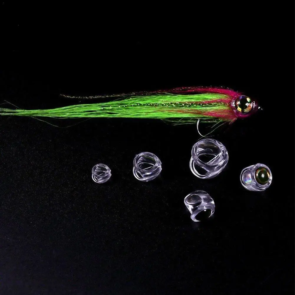 1 Borsa Fly Tying Fish Mask Head Con 4D Fish Eye Per Streamer Mosche Bass Pike Trout Fishing Bait Lure Making Fly Binding Material