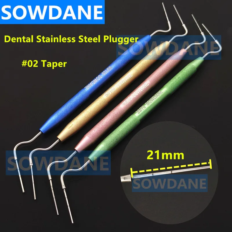 DentalHandPluggerStainlessSteelFlatTipVerticalPluggerDentalSpreaderRootCanal