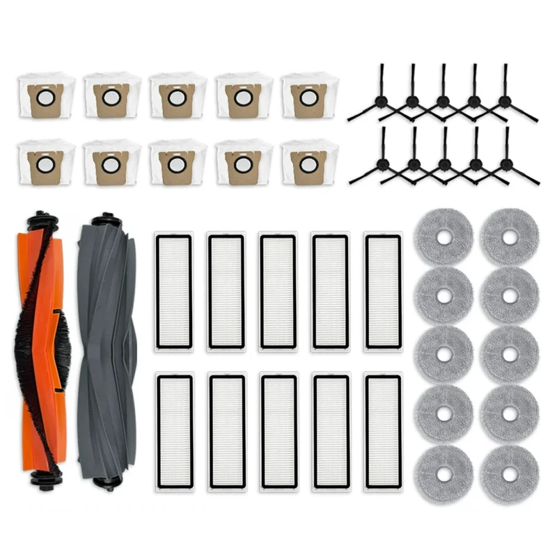 

For Xiaomi Dreame L30 Ultra Robot Vacuum Main Side Brush HEPA Filter Mop Pads Dust Bag Parts Accessories