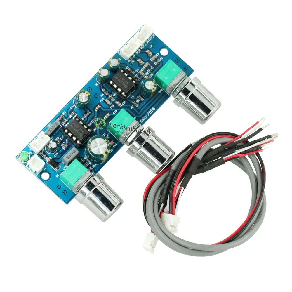 NEW DC 12V-24V Low-pass Filter NE5532 Subwoofer 2.1CH/Pre-Amplifier Preamp Board
