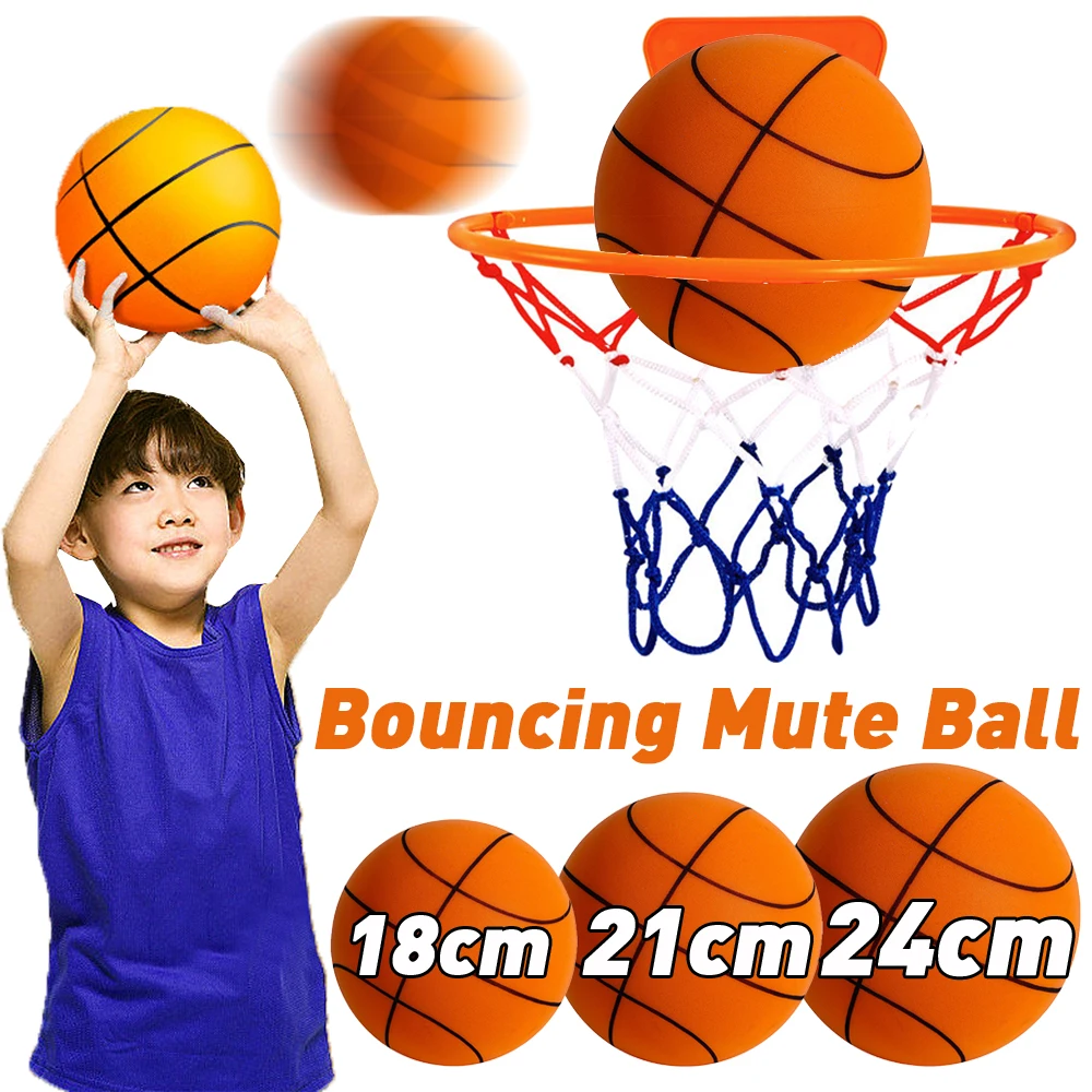 Bouncing Mute Ball Indoor Silent Basketball 24cm Foam Basketball