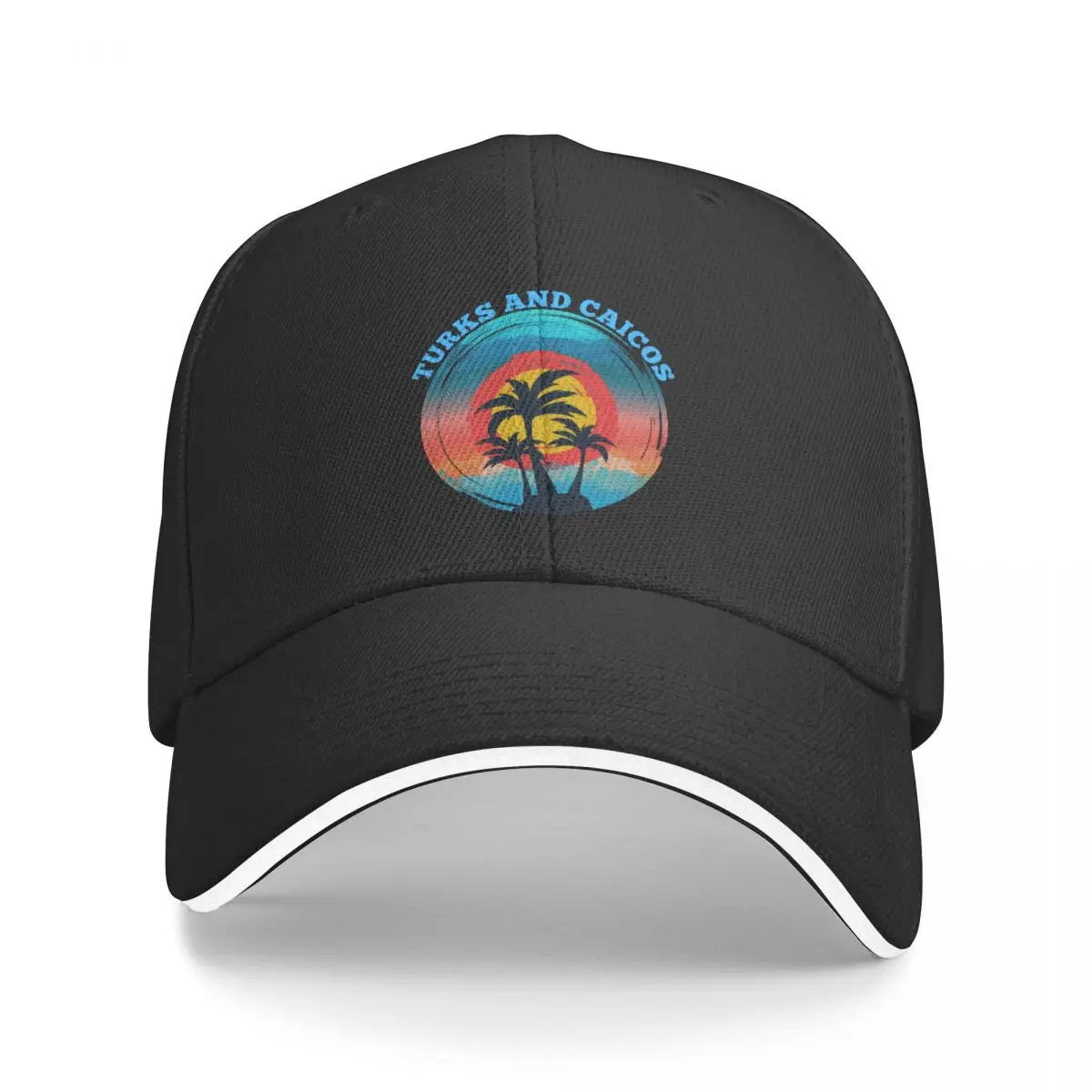 

Retro Turks and Caicos Sunset Souvenir Baseball Cap Wild Ball Hat Luxury Cap Woman Men's