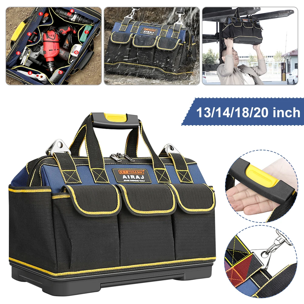 tool bags for sale Multi-Function Tool Bag 1680D for Oxford Cloth Electrician Bag Wide Mouth Tool Bag Waterproof Storage Bag for Wrench Screwdrive tool bag with wheels