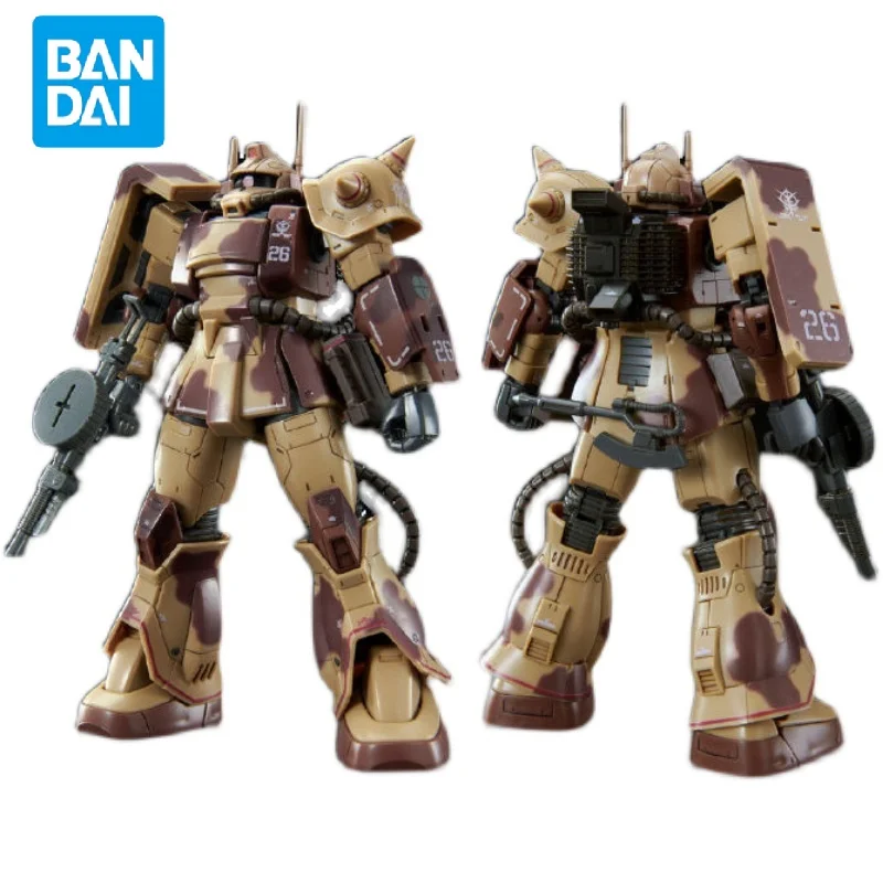 

BANDAI оригинальная модель HG 1/144 MS-06D Zaku Desert Type двойная антенна Gunpla аниме экшн-фигурка Сборная модель комплект
