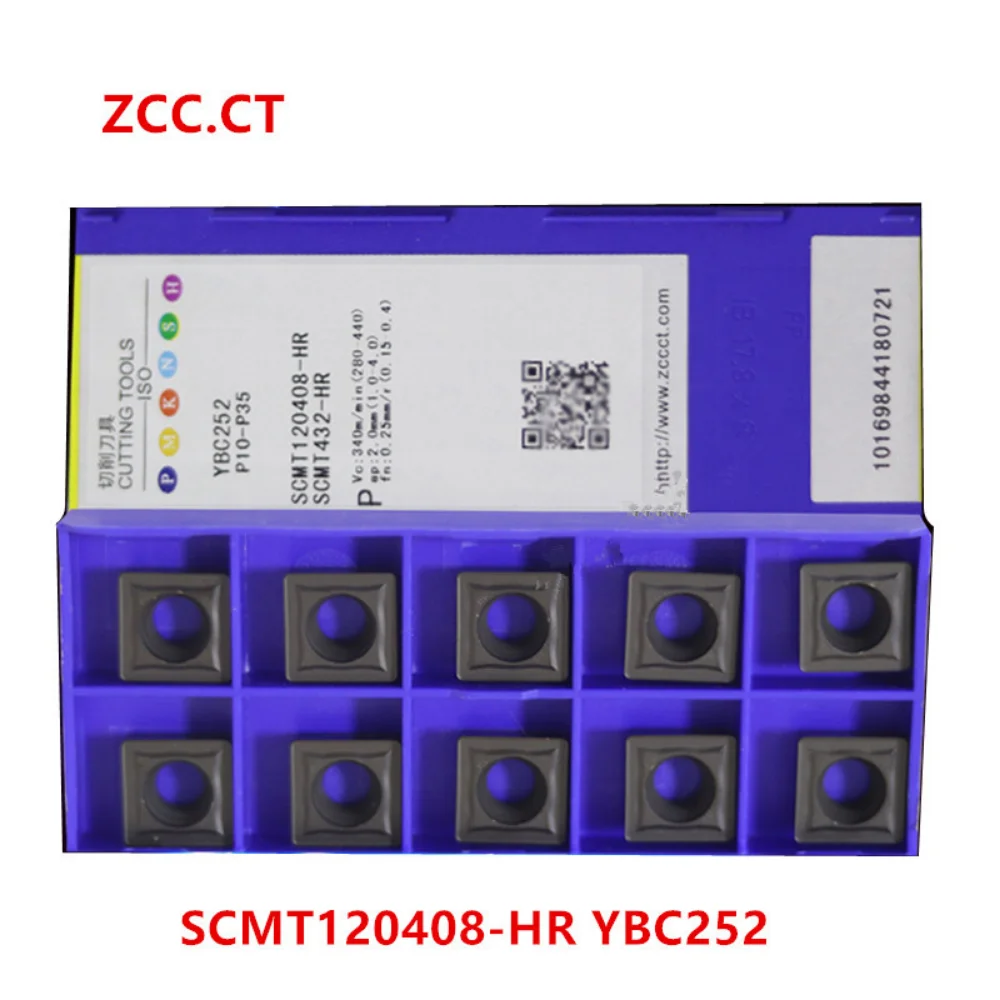 

ZCC.CT 10P SCMT120404 120408 09T304 09T308-HM / HR YBC252 Indexable Turning Insert CNC Metal Lathe Carbide Insert For steel