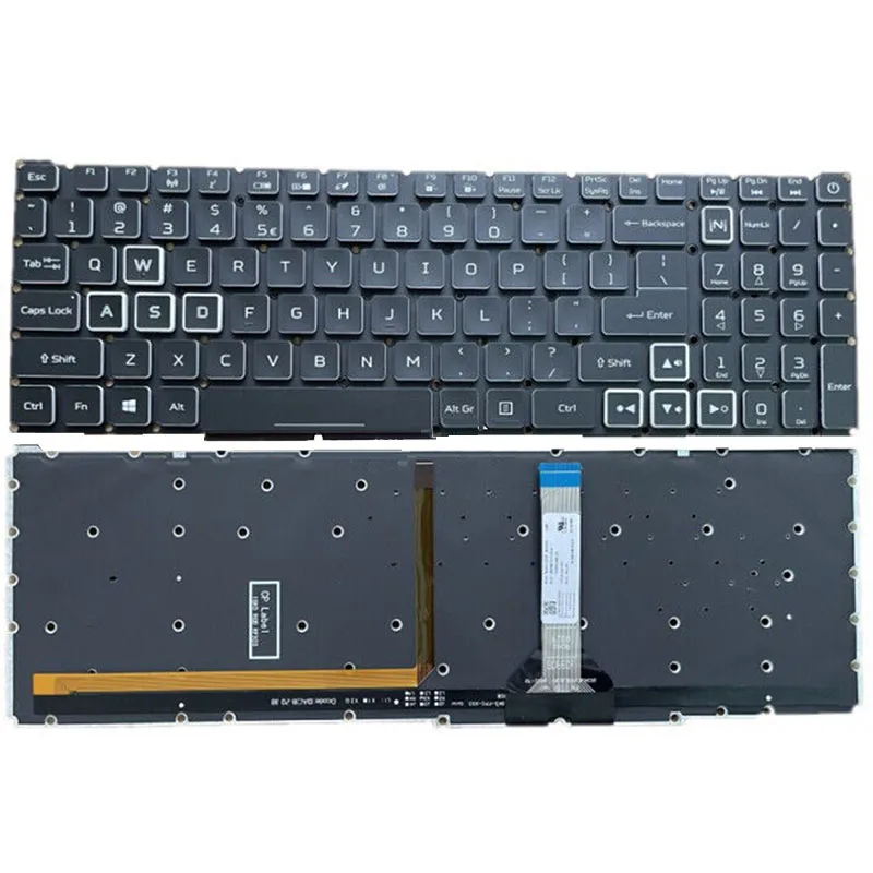 

New US For Acer Predator Helios 300 ph315-54 Nitro 5 an515-56 an515-57 Laptop Keyboard Backlit English