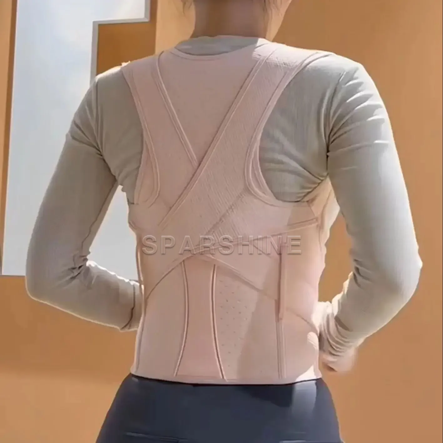 Fashion Lady High Compression Adjustable Posture Corset Waist Trainer Body Shaper Slimming Sheath Flat Belly Fitness Girdle
