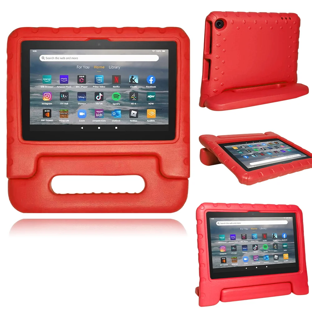para amazon fire tablet childs eva caso tablet suporte capa para hd