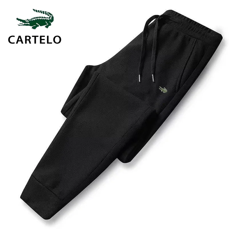 CARTELO Waffle Pants Spring/Summer Leisure Sports Pants Fashion Embroidered Pants Men's and Women's Jogging Pants